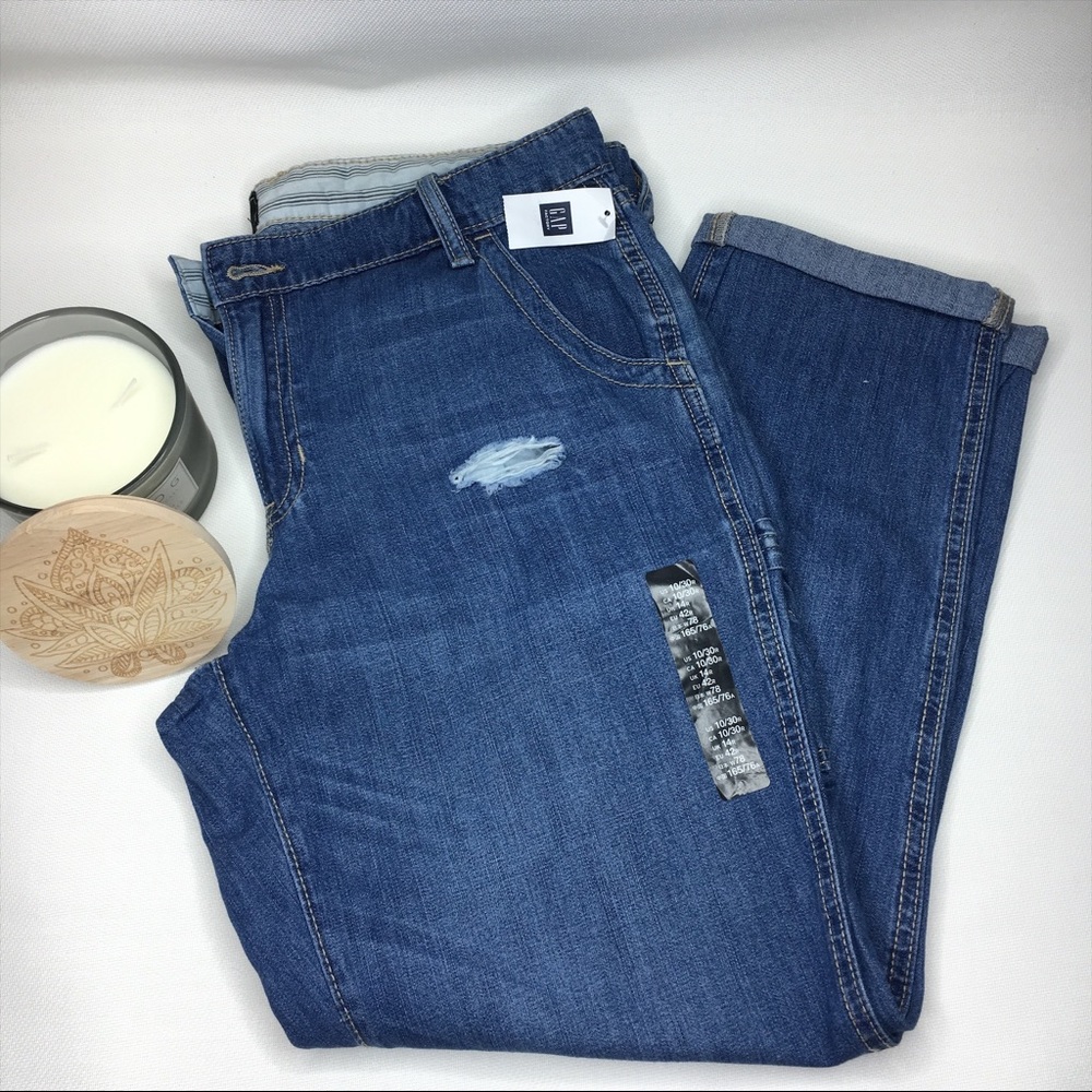 NWT Gap Factory Cropped Boyfriend Jeans